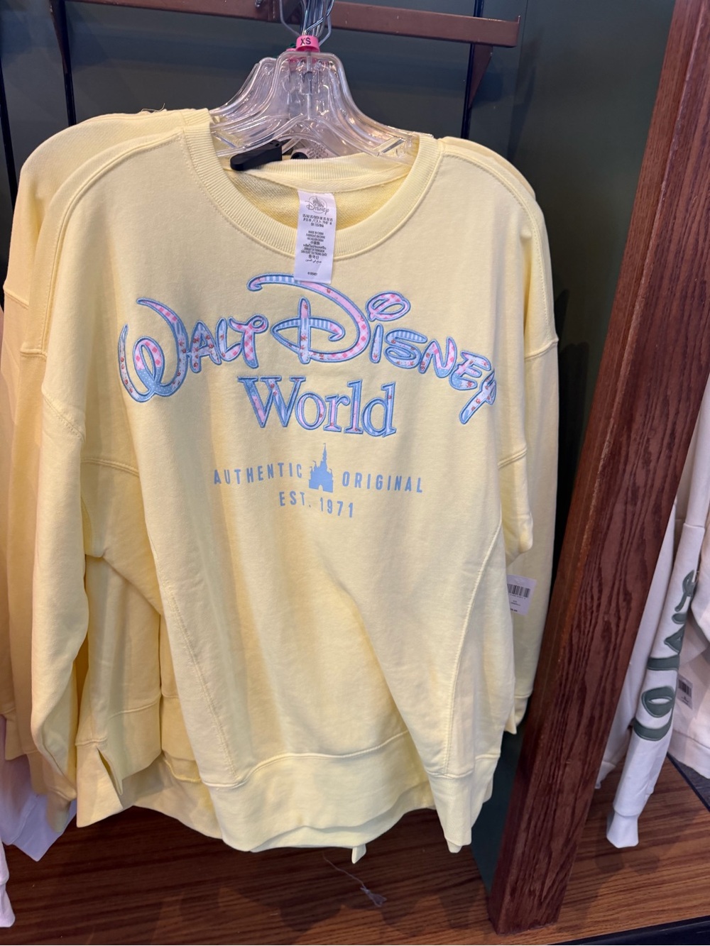 Disney butter yellow Walt Disney World Crewneck Sweatshirt